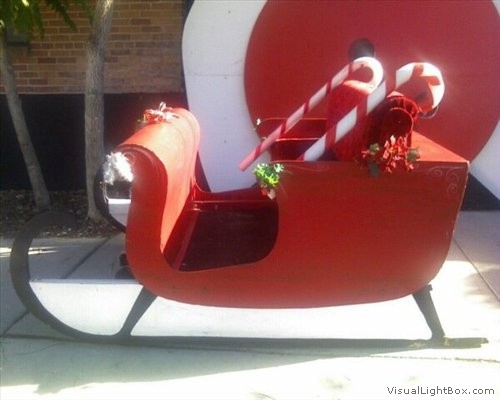 Santa's sleigh party prop for rental.